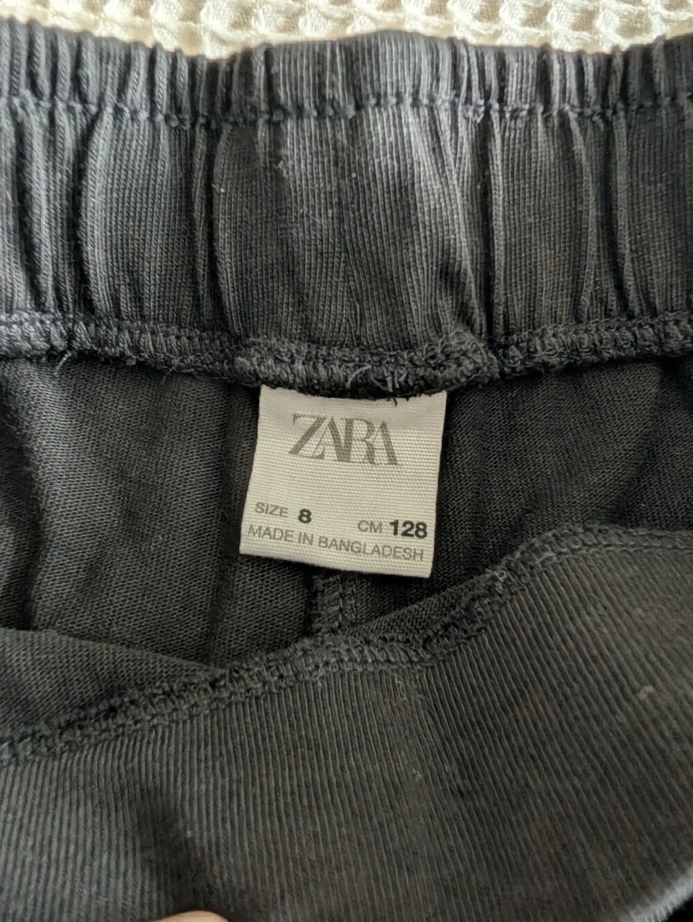 Zara Girls Wide Leg Tie Front Knit Cotton Pants 8